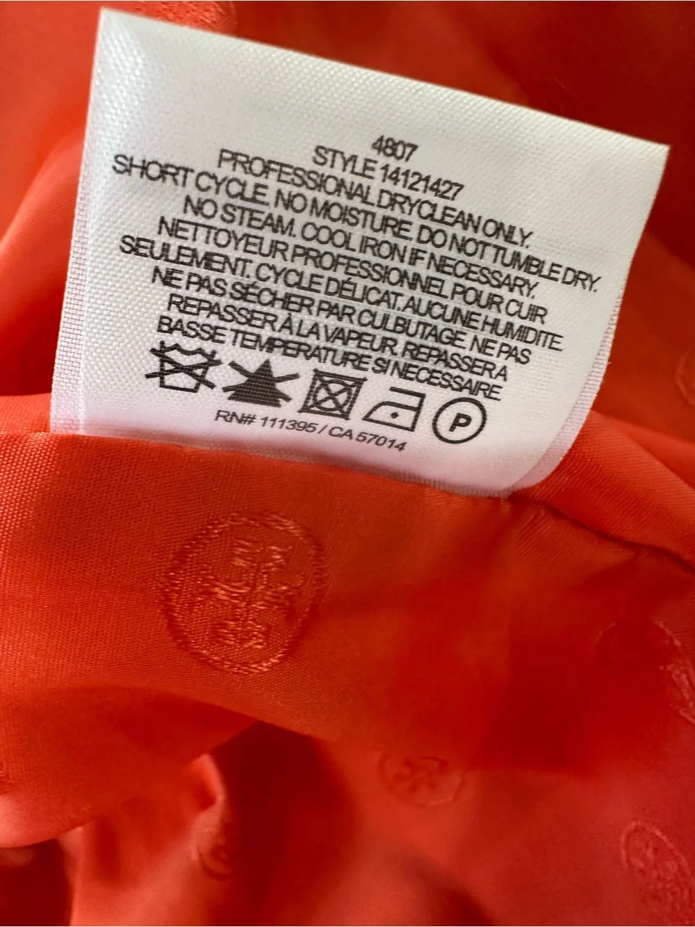 TORY BURCH  Mariel Sleeveless Marmalade Color  Dress Size 10 Wool Blend